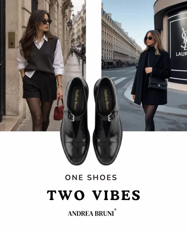 One pair of shoes, two vibes. 
From effortless chic to timeless elegance, find your perfect match with Andrea Bruni. 🤎

Discover your favorite pair and shop the collection now!